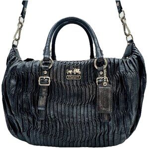 Coach Madison Gathered Leather Juliette Satchel Shoulder Bag Handbag 21280